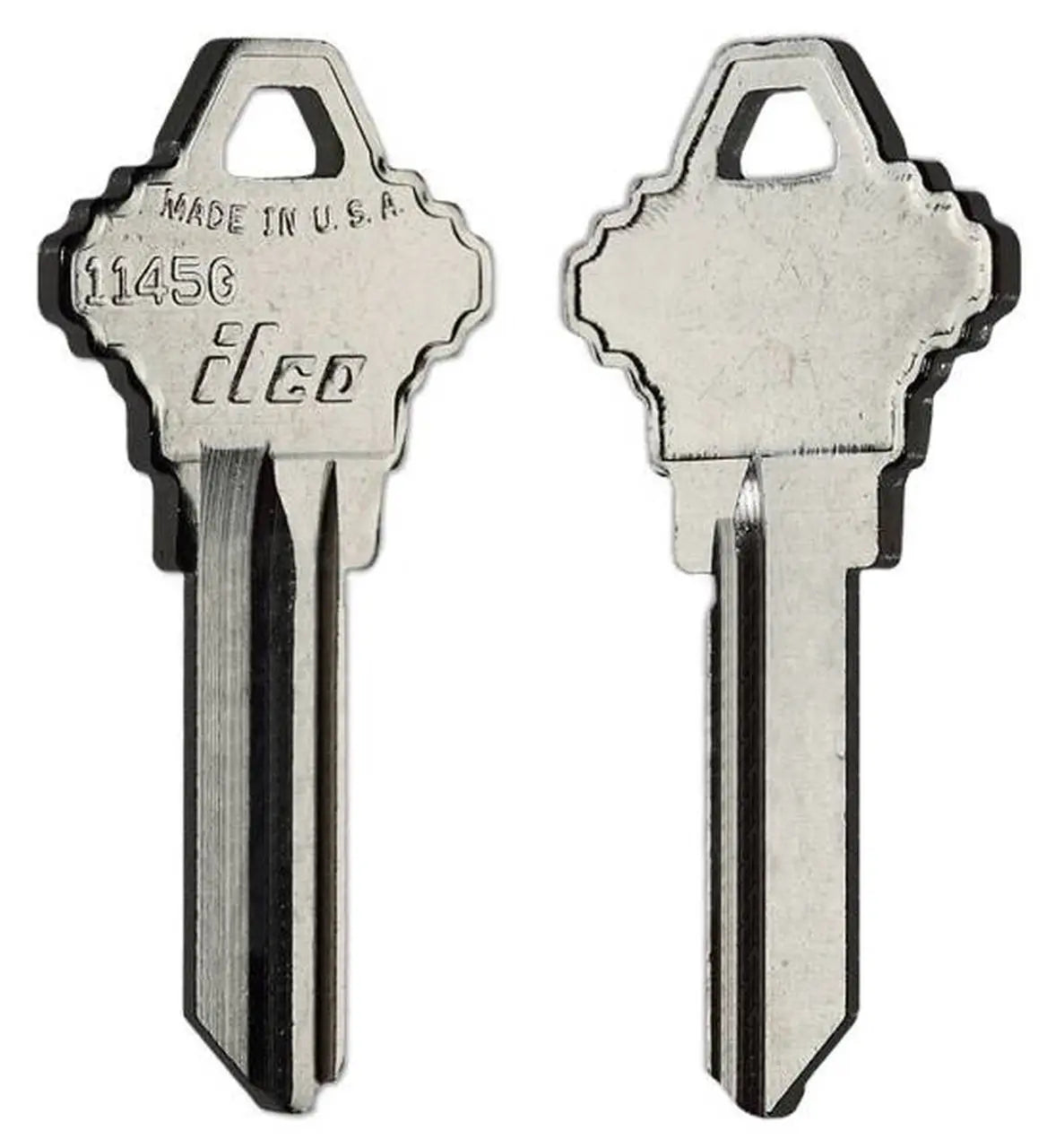 Kaba Ilco 1145G Key Blank – Schlage G Keyway, 5-Pin, Nickel-Plated Brass