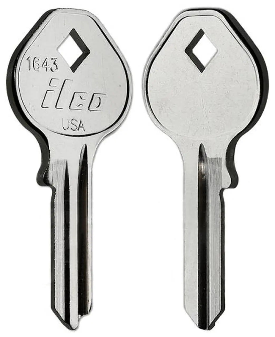 Kaba Ilco 1643 Padlock Key Blank – Mintcraft Keyway, Nickel-Plated Brass