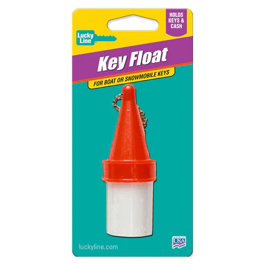 Lucky Line 92101 Key Buoy Float with Ball Chain Red 1 Per Card