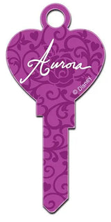 SC1-D112 Disney Keys Schlage AURORA HEART - SHAPE!
