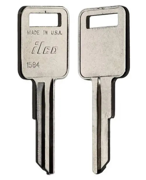 Kaba Ilco 1584 Freightliner Key Blank – Nickel-Plated Brass, Metal Head