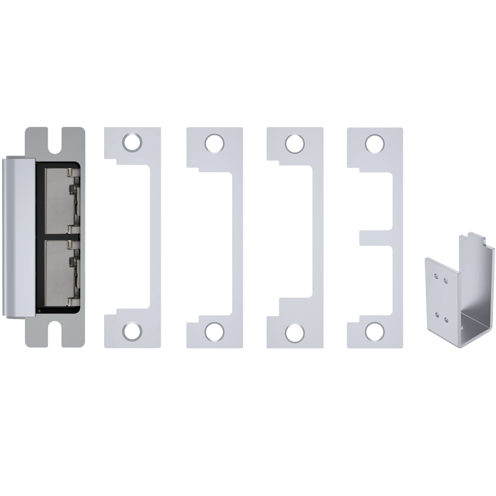 HES 1600-CDB-629-DLM Grade 1 Electric Strike, For Cylindrical or Mortise Latchbolt and Deadbolt Locks, Auto-Sensing 12/24 VDC, Field Selectable Fail Safe/Fail Secure, Includes 1N, 1ND, 1NM, 1NTD Options, Dual Lock Monitor, Bright Stainless Steel