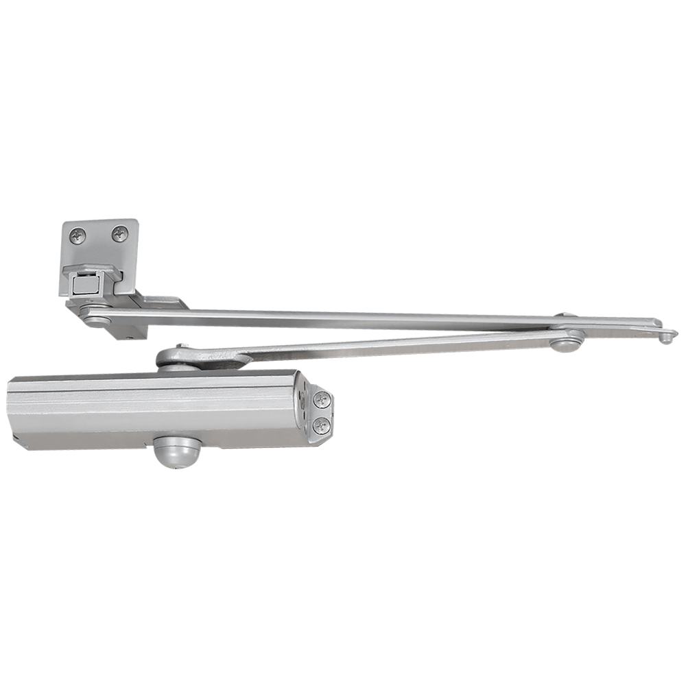 Norton UNI1601 33-41 689 Grade 1 Parallel Arm Surface Closer, Push Side, Unitrol Arm, Spring Stop, 85 to 180 Deg. Swing, Adjustable Size 1-6, For Doors Sized 33" to 41", Aluminum Painted Finish, Non-Handed