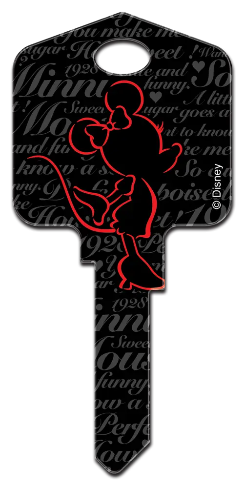 SC1-D83 Disney Minnie Mouse House Key Blank Schlage Keyway