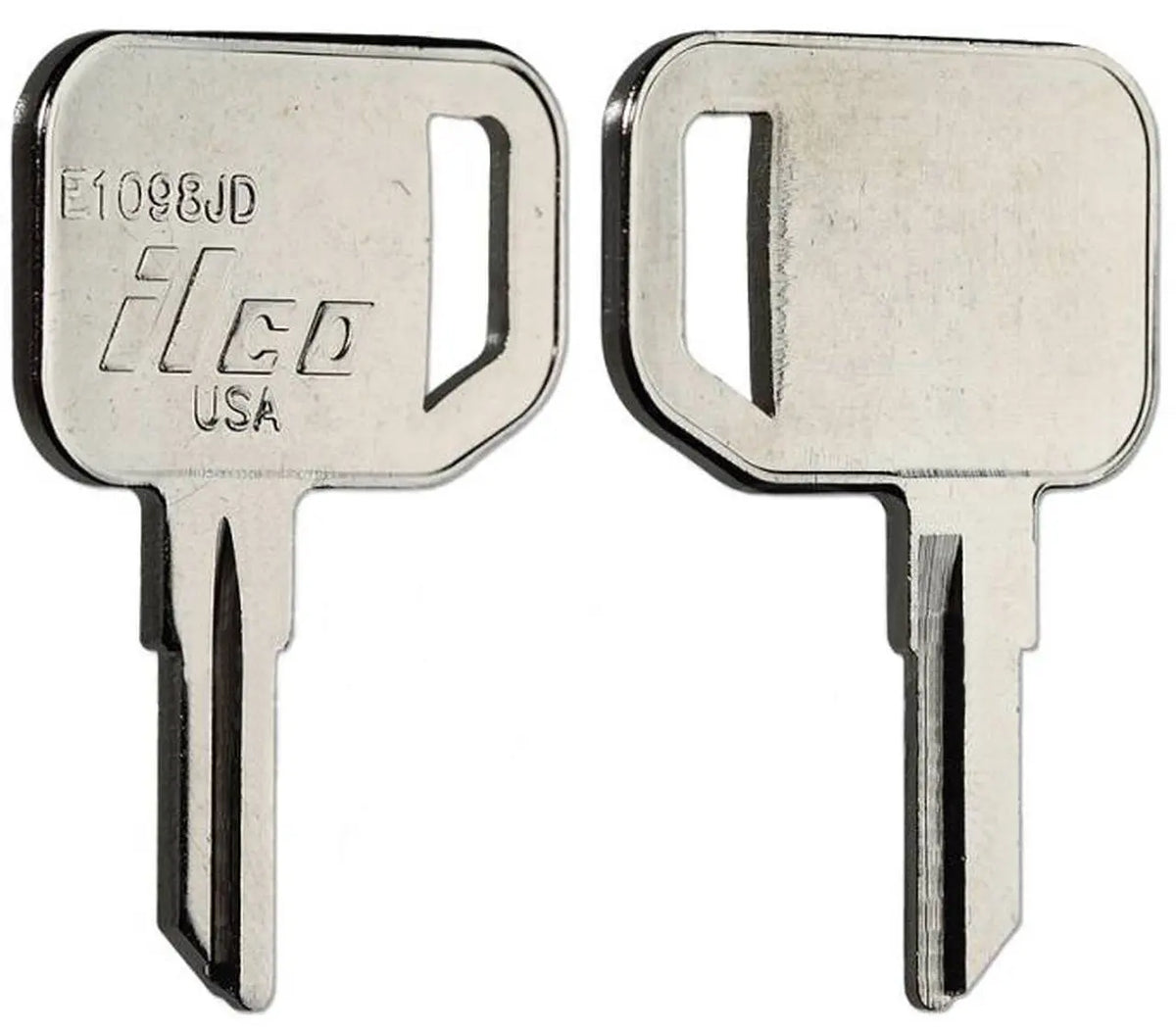 Kaba Ilco E1098JD John Deere Lawn & Garden Tractor Key Blank – Nickel-Plated Brass, Uncut