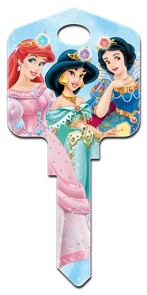 KW-D48 Disney Keys Kwikset Disney Princesses 2- Ariel, Snow White & Jasmine