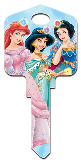 KW-D48 Disney Keys Kwikset Disney Princesses 2- Ariel, Snow White & Jasmine