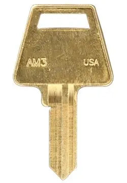 Taylor AM3-BR American (AM6) Key Blank, Brass 50 per box