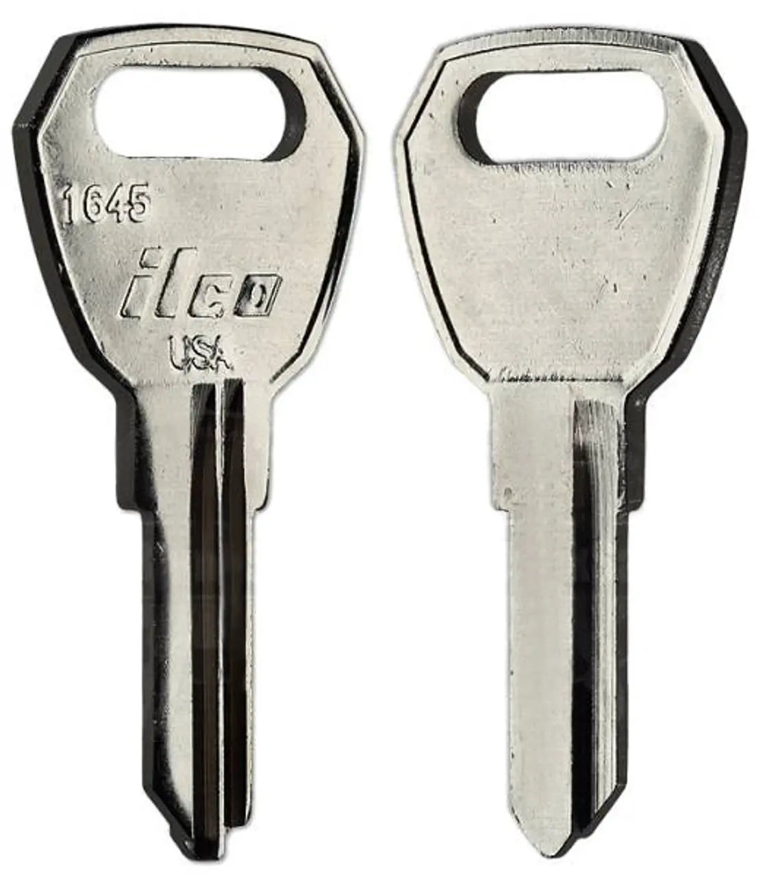Kaba Ilco 1645 Fulton Hitch Key Blank – Nickel-Plated Brass, Pin Tumbler