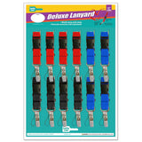 Lucky Line 64112 Flat Lanyard with Breakaway Asst 12 Per Card