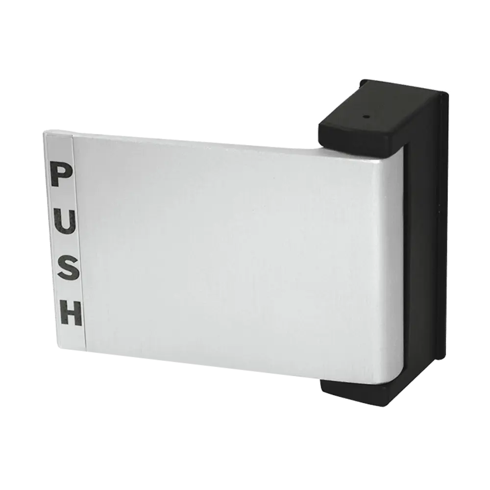 Adams Rite 4590-02-00-628 Flat Deadlatch Paddle, Push to Left, For 1-3/4 In. Thick Door, RHR (or Exterior of LH), Satin Aluminum