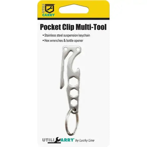 Lucky Line U13001 Pocket Clip Multi-Tool 1 Per Card