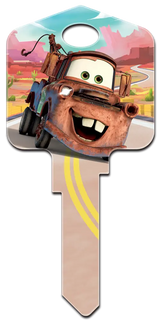 SC1-D26 Disney Pixar Cars 'Mater' House Key Blank Schlage Keyway