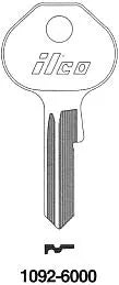 Kaba Ilco 1092-6000 Key Blank – Master 6000K Keyway, 5-Pin, Nickel-Plated Brass