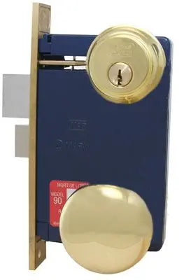 Marks USA 22AC/3-W Unilock Ornamental Iron, Double Cylinder, Entry, 2-1/2", AR1, Polished Brass