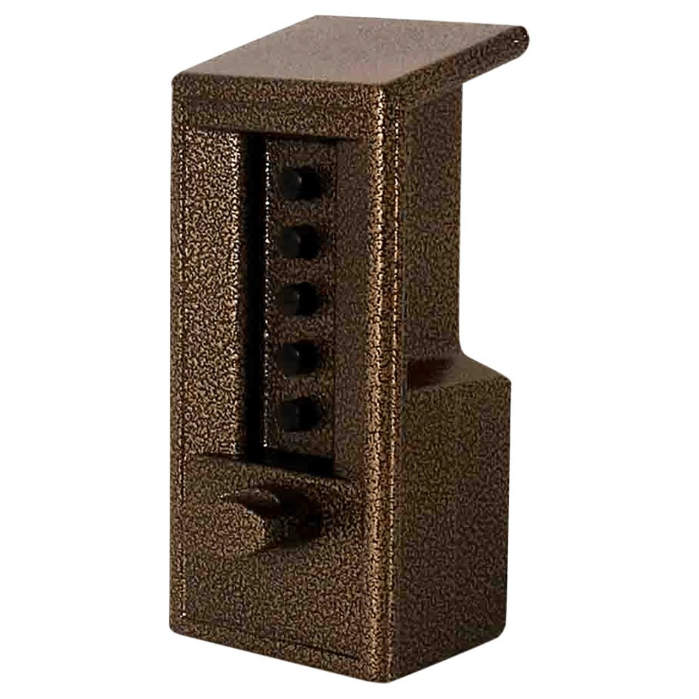 DormaKaba 6204-60-41 Cylindrical Combination Lock, Exterior Thumbturn, Interior Knob, 2-3/4" Backset, 1/2" Throw Latch, Outside Gold Tone, Inside Bright Brass