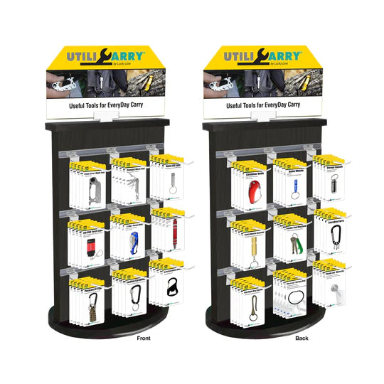 Lucky Line U34000 Utilicarry Revolving Counter Display 24 Products 120 pcs