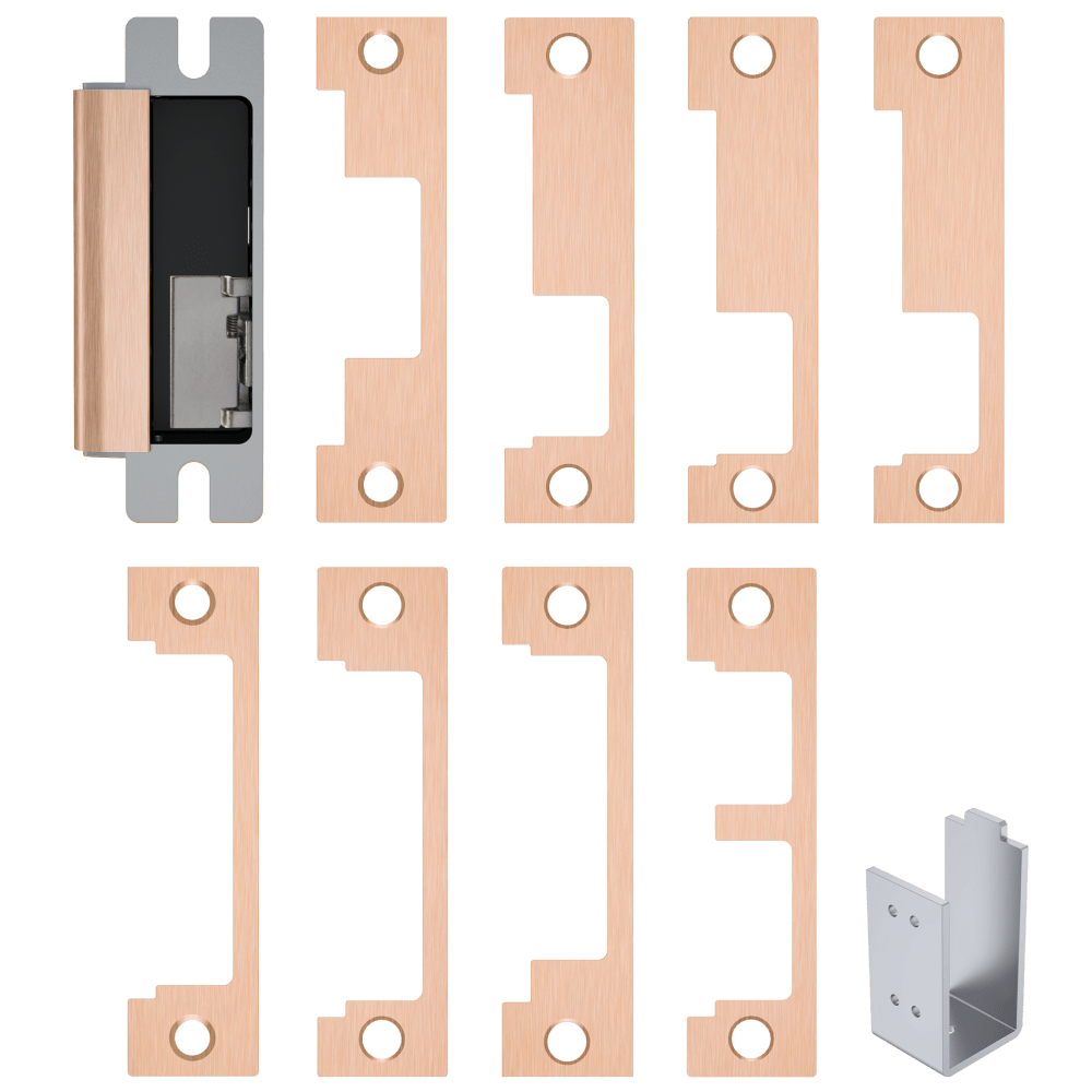 HES 1600-CS-612-LM Grade 1 Electric Strike, For Cylindrical or Mortise Latchbolt and Deadbolt Locks, Auto-Sensing 12/24 VDC, Field Selectable Fail Safe/Fail Secure, Includes 1J, 1K, 1KD, 1KM, 1N, 1ND, 1NM, 1NTD Options, Lock Monitor, Satin Bronze