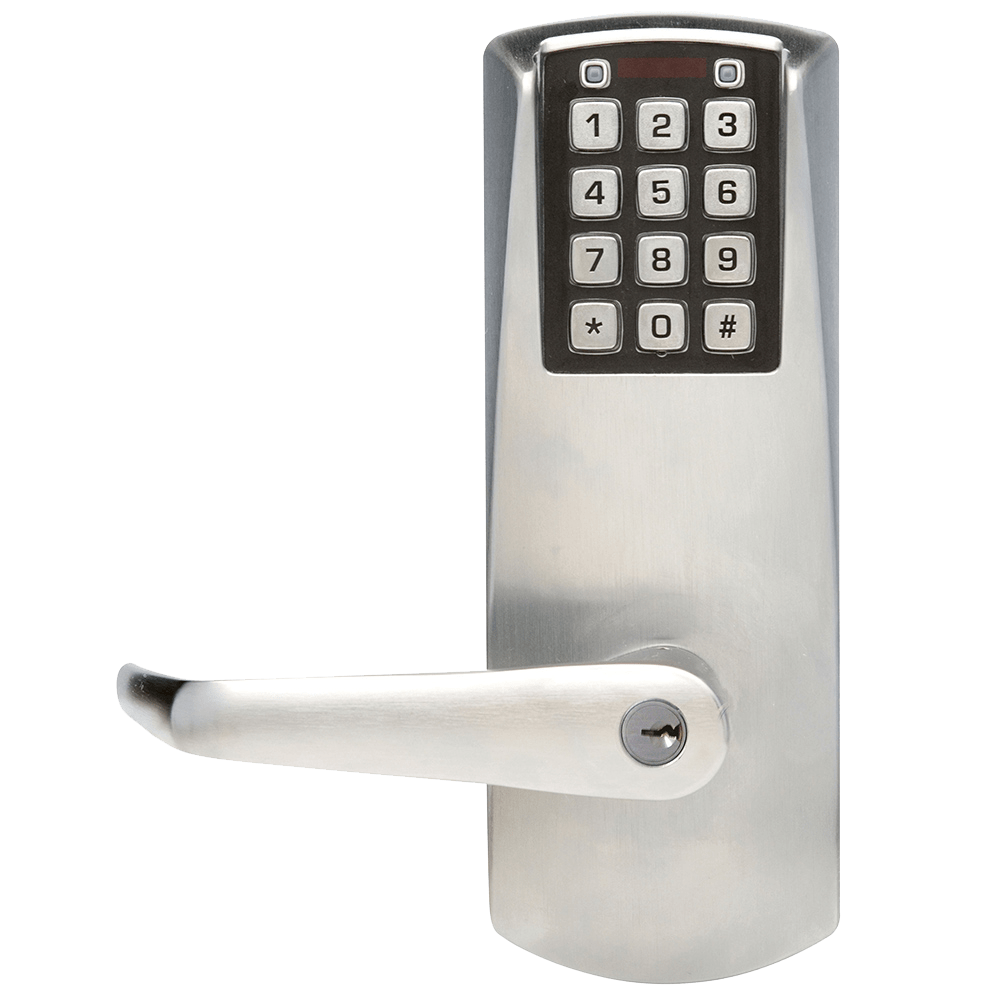 DormaKaba E202VXSLL-626-41 E-Plex 2000 Exit Trim, 100 Access Codes, 1,000 Audit Events, Von Duprin 98/9947 CVR Devices, KIL, Schlage C Keyway, Satin Chrome