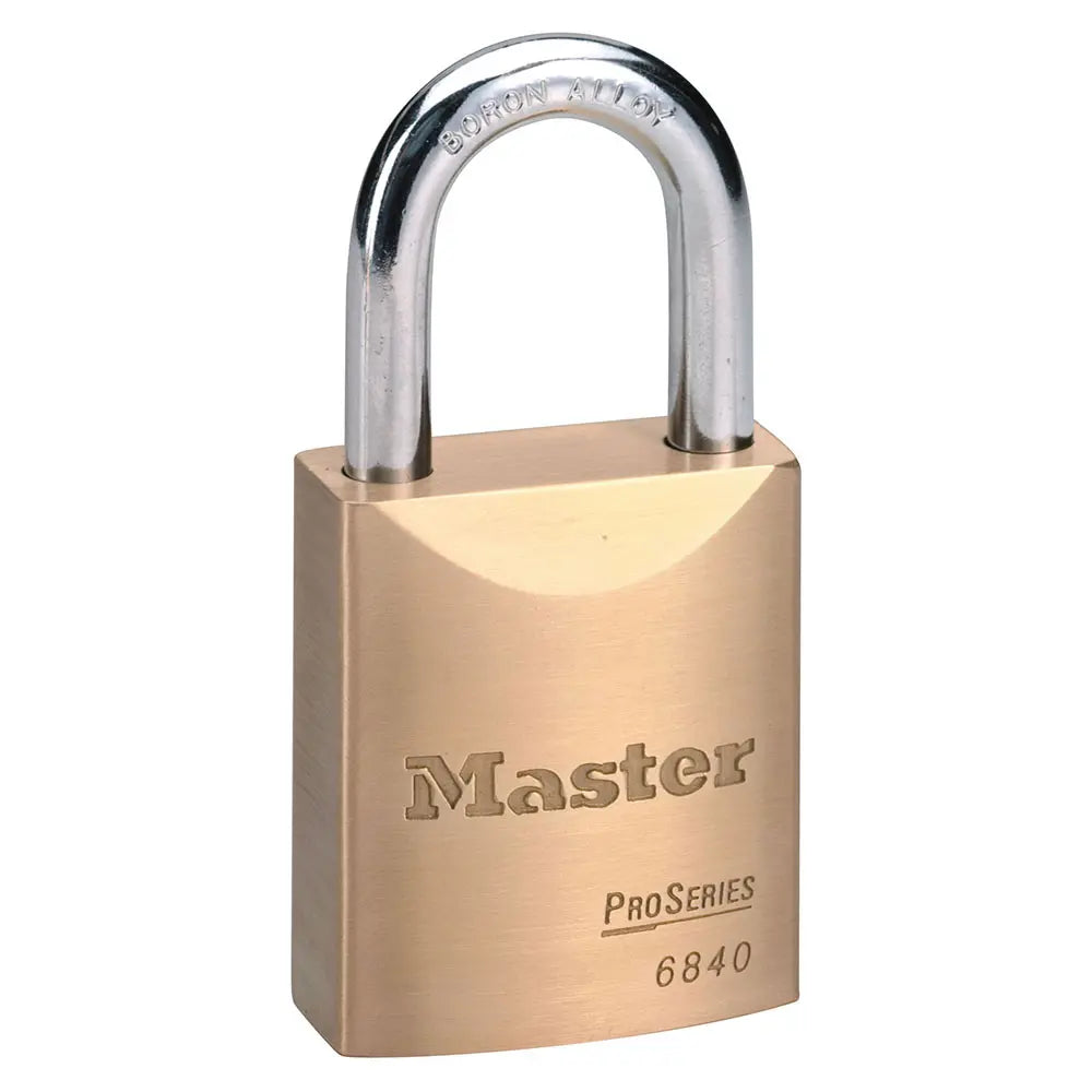 Master Lock 6840KA 13G933 ProSeries Solid Brass Padlock 1-3/4" Body, 1-3/16" Tall 5/16" Diameter Shackle, Keyed Alike