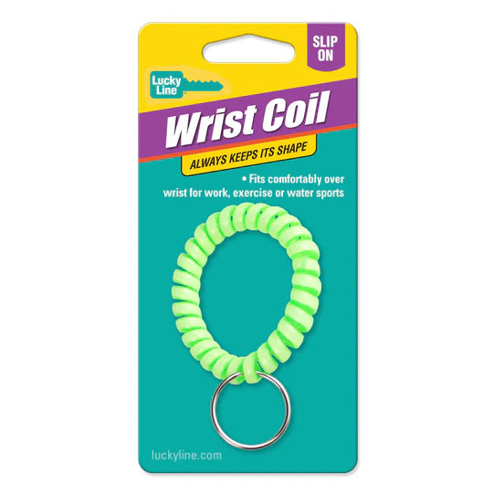 Lucky Line 41006 Wrist Coil with Ring Neon 1 Per Card