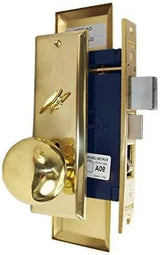 Marks USA 114A/3 Metro Mortise Lock, Apartment Entry, 2-1/2", SC1, Polished Brass