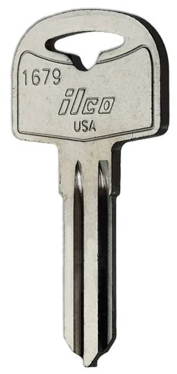 Kaba Ilco 1679 Cole Hersee Key Blank – Nickel-Plated Brass