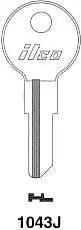 Kaba Ilco 1043J Key Blank – Illinois Keyway (IL11), Nickel-Plated Brass