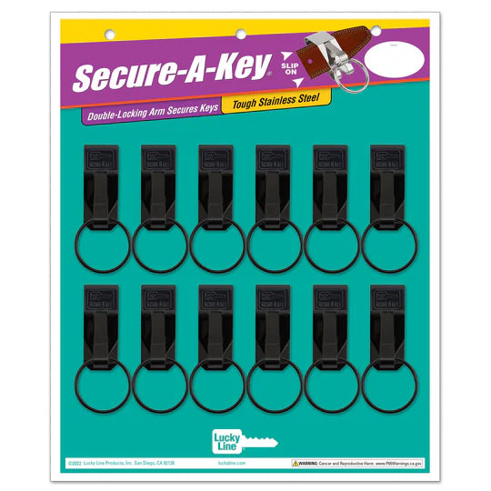 Lucky Line 47012 Secure-A-Key for Wide 2-1/4" Belts Slip On 12 Per Card