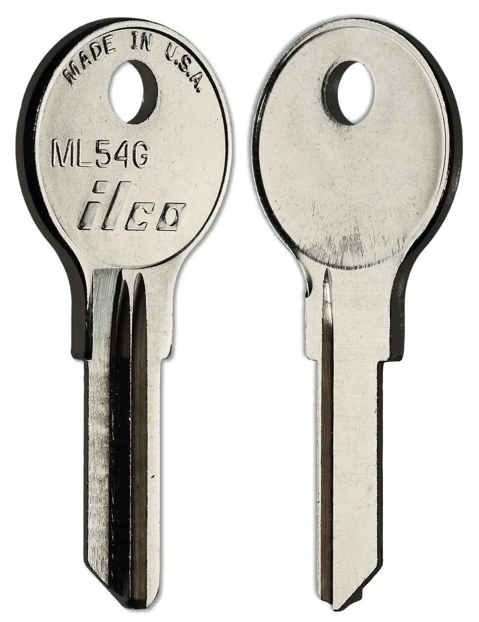 Kaba Ilco ML54G Key Blank – Fort Keyway, Nickel-Plated Brass