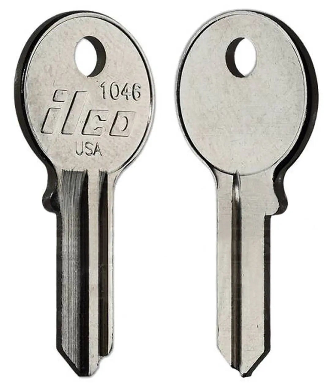 Kaba Ilco 1046 Key Blank – American Padlock Keyway, 5-Pin, Nickel-Plated Brass