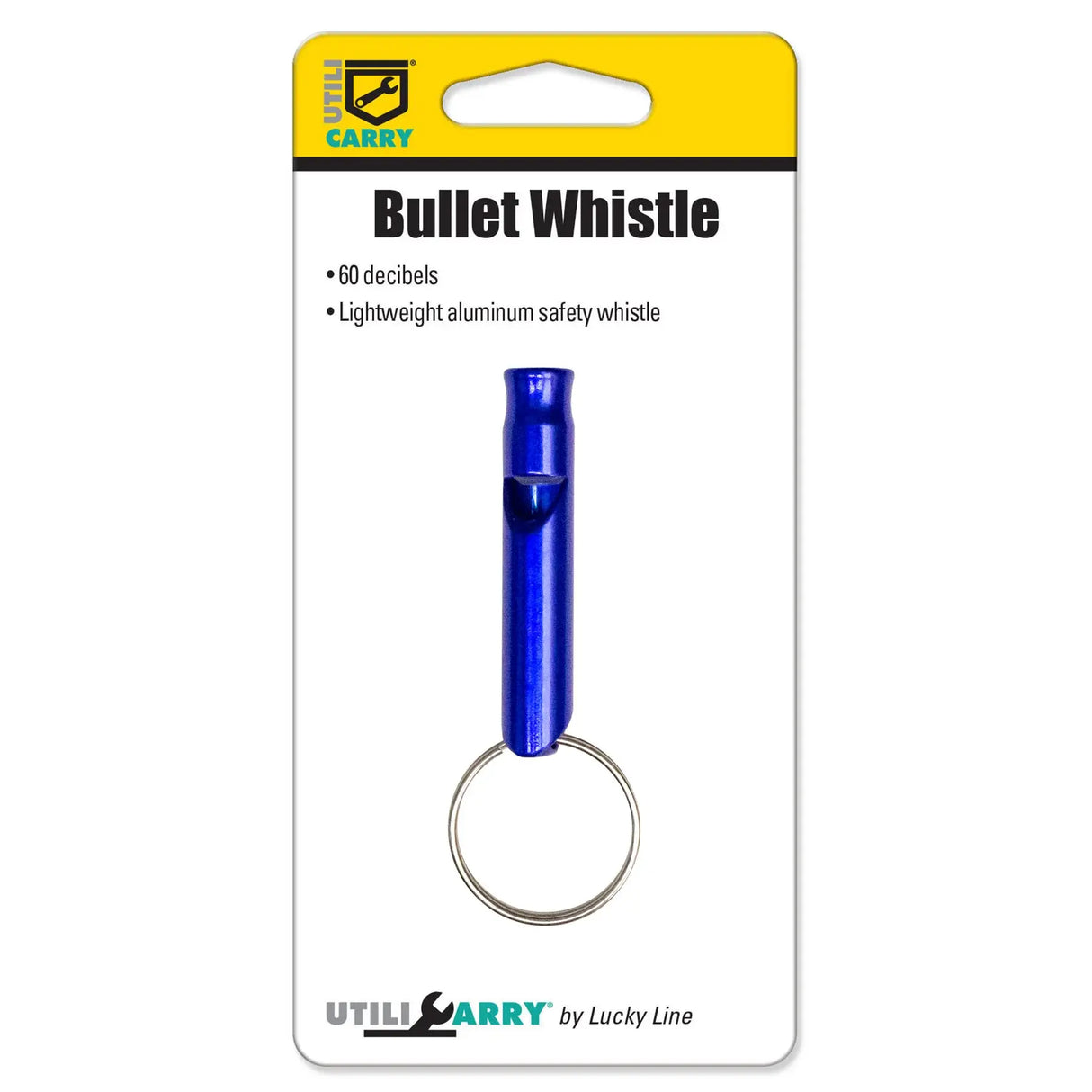Lucky Line U12830 Bullet Whistle Keychain Blue 1 Per Pack