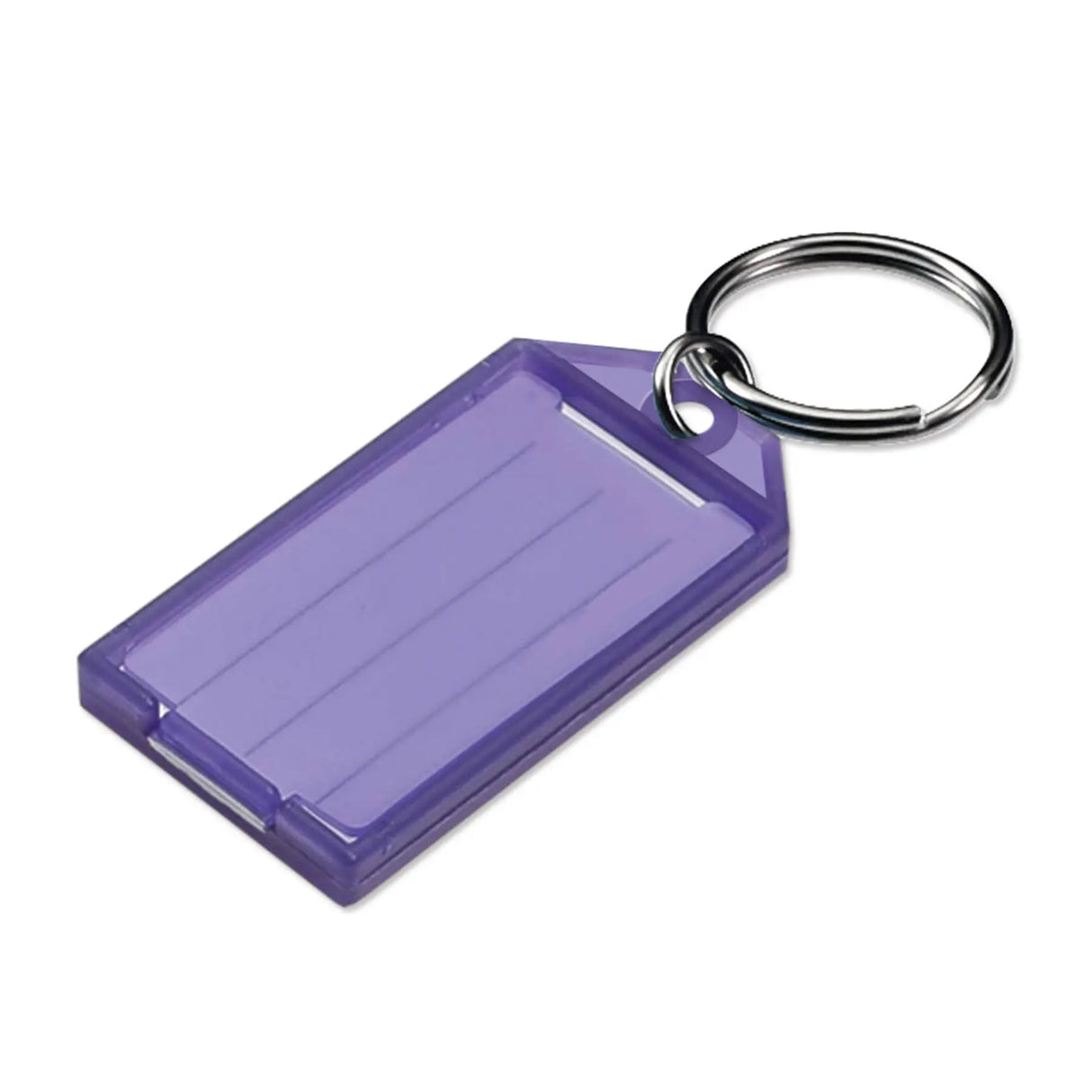 Lucky Line 6050065 Key Tag with Flap & Split Ring Purple 100 Per Box