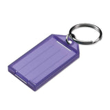 Lucky Line 6050065 Key Tag with Flap & Split Ring Purple 100 Per Box