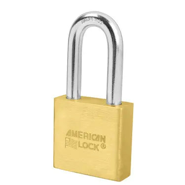 American Lock A5571 Solid Brass Padlock 2" Body, 2" Tall 3/8" Diameter Shackle, Keyed Different