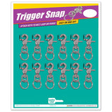 Lucky Line 44112 Nickel Plated Zinc Trigger Snap with Ring 12 Per Card