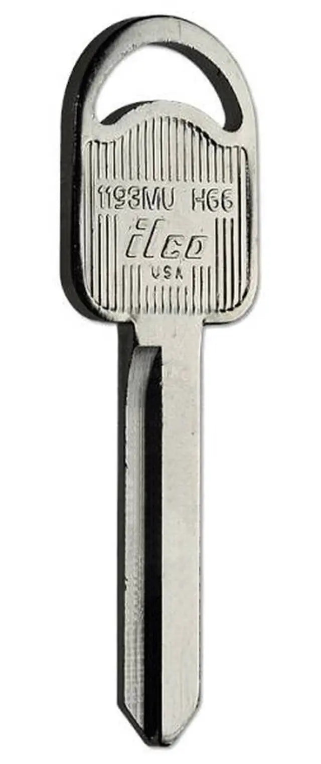 Kaba Ilco 1193MU Automotive Key Blank – H66 Mercury/Ford, Nickel-Plated Brass
