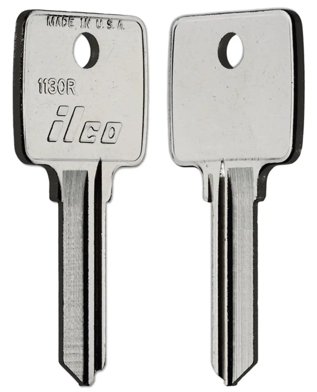 Kaba Ilco 1130R Arco/Rifkin Bank Bag Key Blank – Nickel-Plated Brass