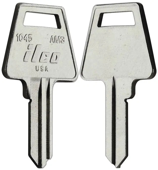 Kaba Ilco 1045 American Padlock Key Blank – AM3, 5-Pin, Nickel-Plated Brass