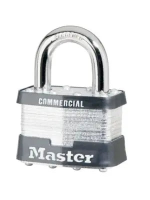 Master Lock 25WO Laminated Steel Padlock 2" Body, 1" Tall 3/8" Diameter Shackle, Rekeyable, Less Cylinder