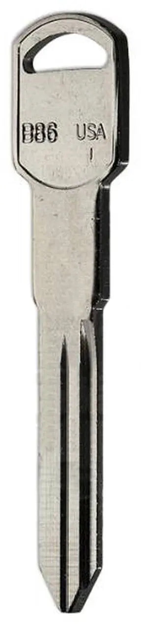 Taylor B86-NP General Motors Key Blank, Nickel Plated 10 pcs per pack (P1106)