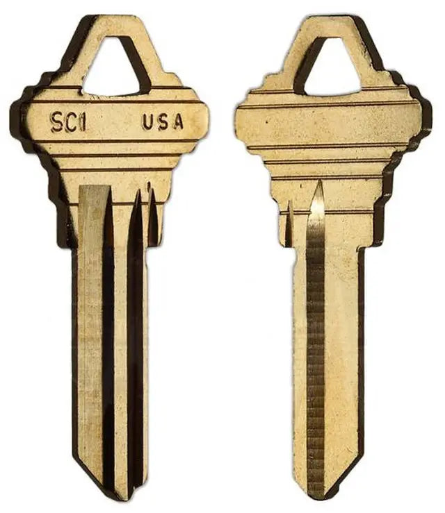 Taylor SC1-BR-250PK Schlage C 5 Pin Key Blank, Brass - Bulk Pack 250 pcs