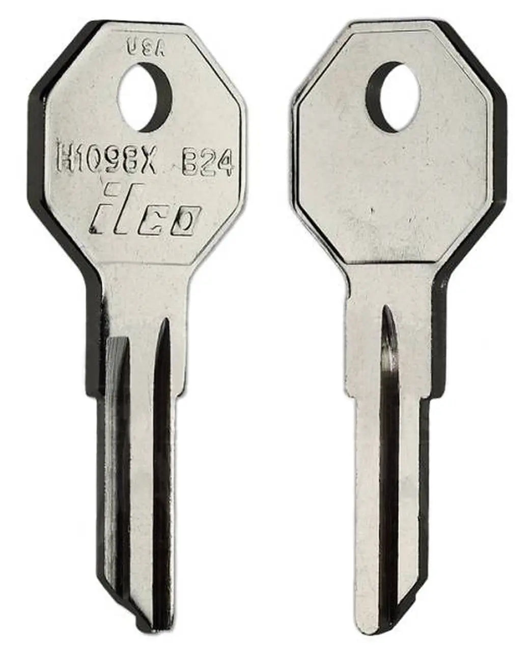 Kaba Ilco H1098X Automotive Key Blank – Nickel-Plated Brass, Hudson/B&S Fitment