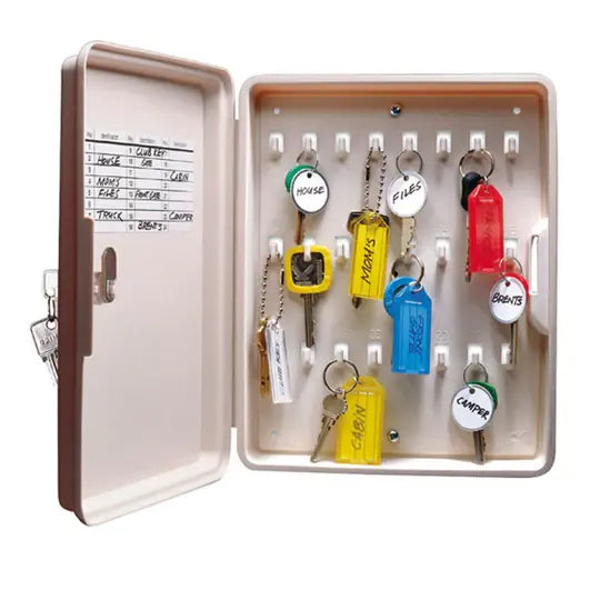 Lucky Line 61200 Key Locking 24 Hook Key Cabinet Organizer