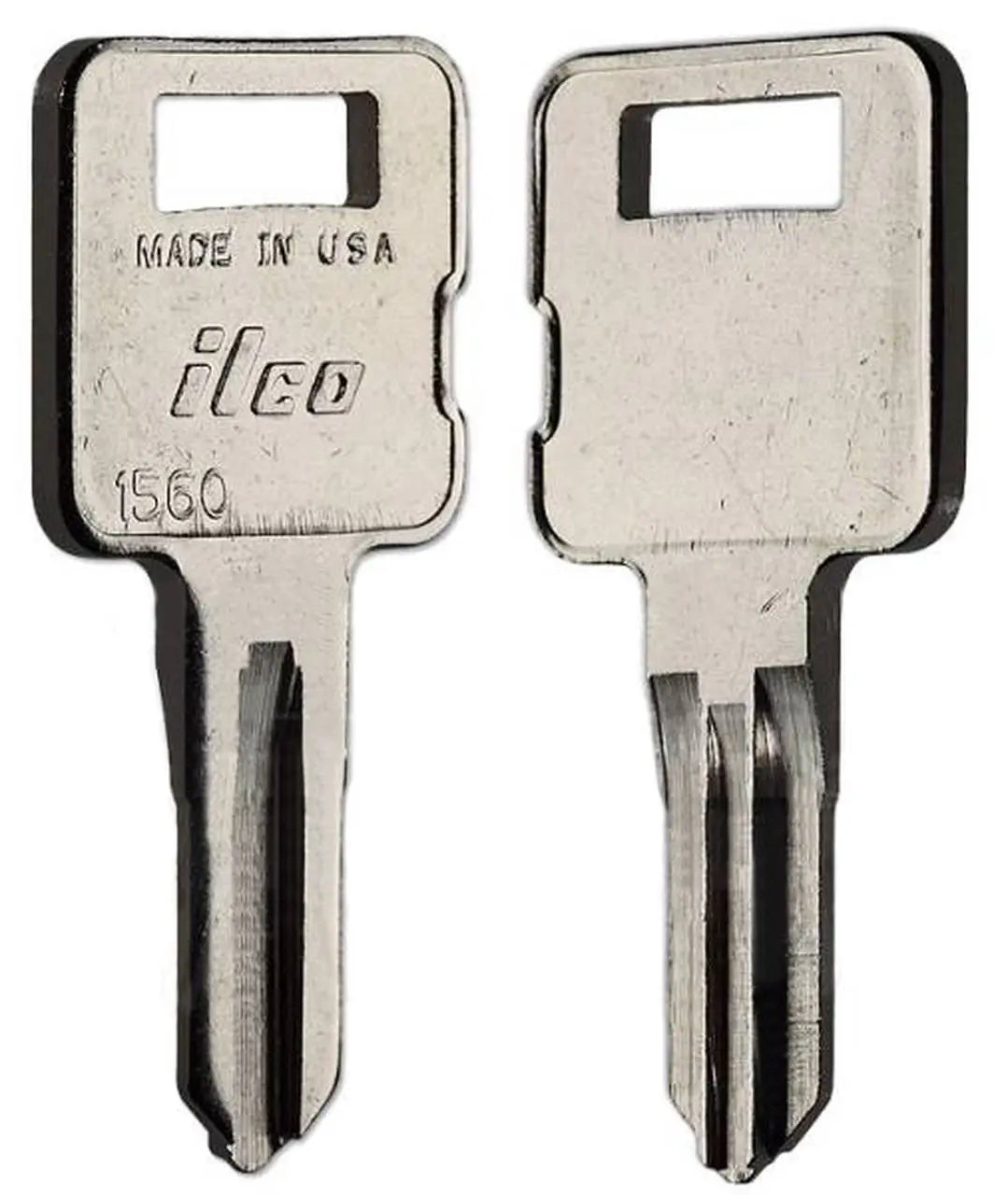 Kaba Ilco 1560 Caterpillar Key Blank – Nickel-Plated Brass, Uncut Equipment Key