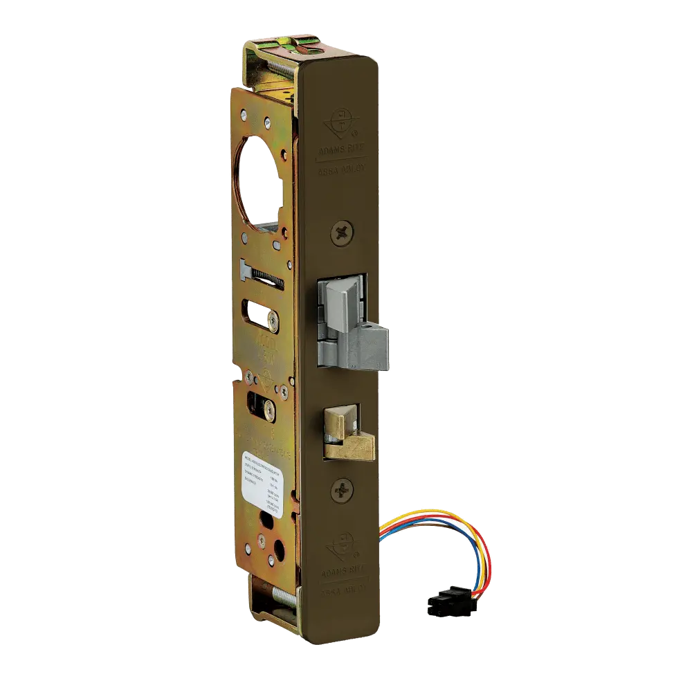 Adams Rite 4300-40-101-313 Steel Hawk Electrified Deadlatch, 1-1/2" Backset, Surface Strike, Dark Bronze