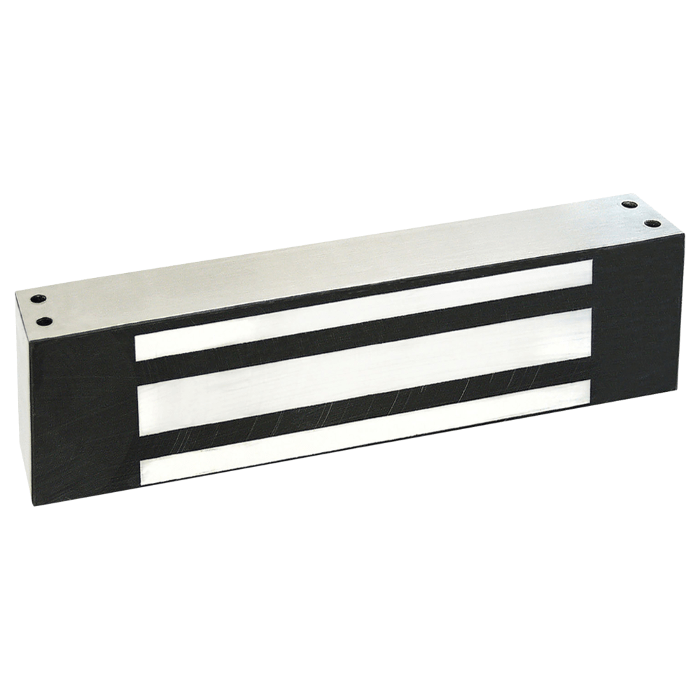 Securitron M82FB Maglock, 1800lbs. Holding Force, Face Drilled, Dual Magnetic Bond Sensor, 12/24VDC, Satin Stainless Steel