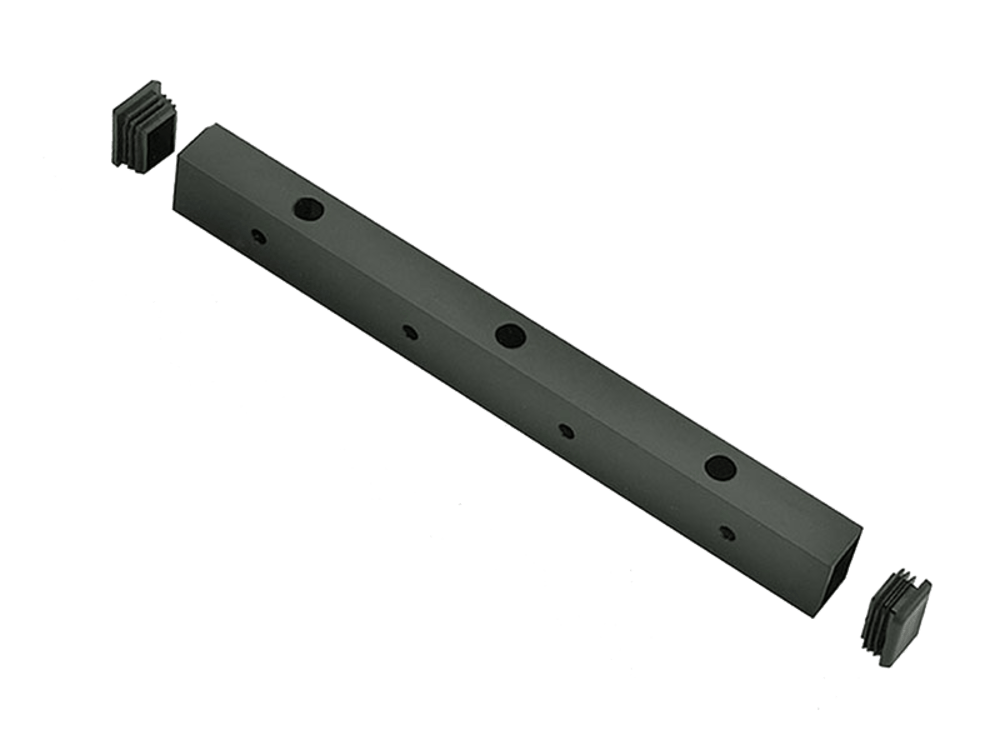 Securitron UHB-BK-12 Universal Header Bracket, 12", Black Anodized Aluminum