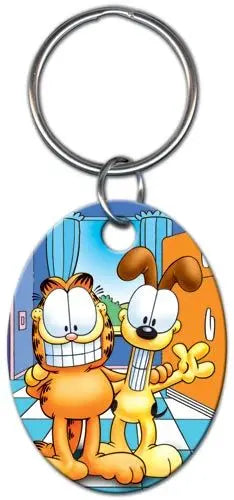 KC-G3 Garfield Key Chain Ring "Garfield & Odie"