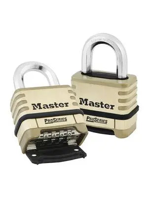Master Lock 1175D ProSeries Combination Padlock 2-1/4" Brass Body, 1-1/16" Tall 3/8 Diameter Shackle, Carded